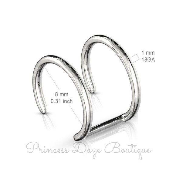 Clip On Ear Cuff / Fake Cartilage Non Piercing Earring‎ - Picture 2 of 2